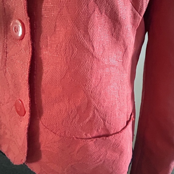 Talbot’s Suit Jacket, Orange Salmon, Jacquard, Professional, 12 petite - Picture 7 of 11